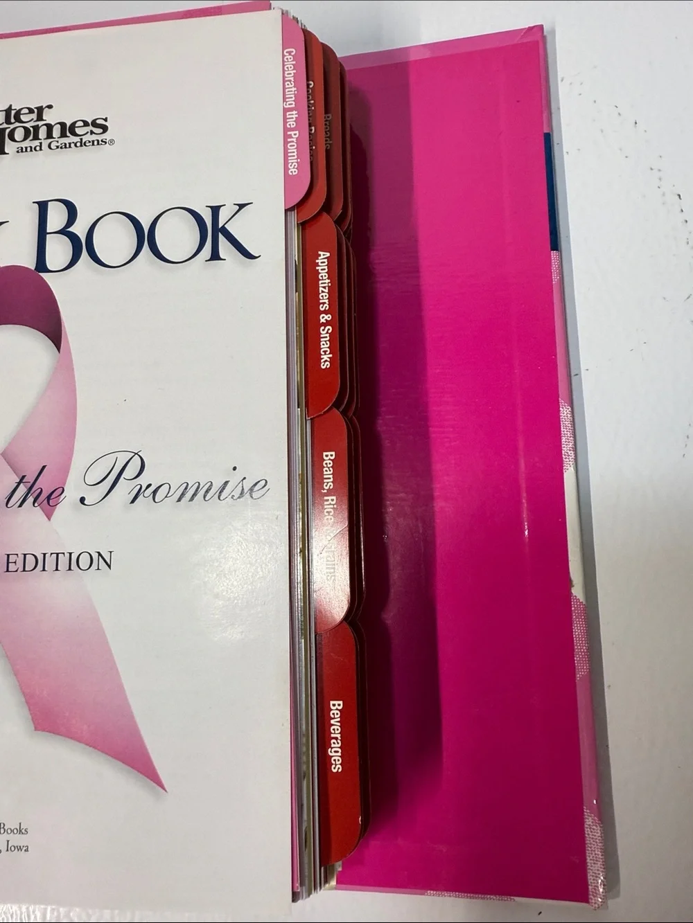 Better Homes And Gardens Pink Gingham Cookbook with Ribbon Emblem